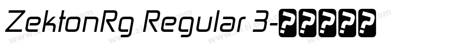 ZektonRg Regular 3字体转换